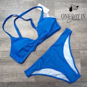 Cupshe Knot Front Bikini Swimsuit Size L